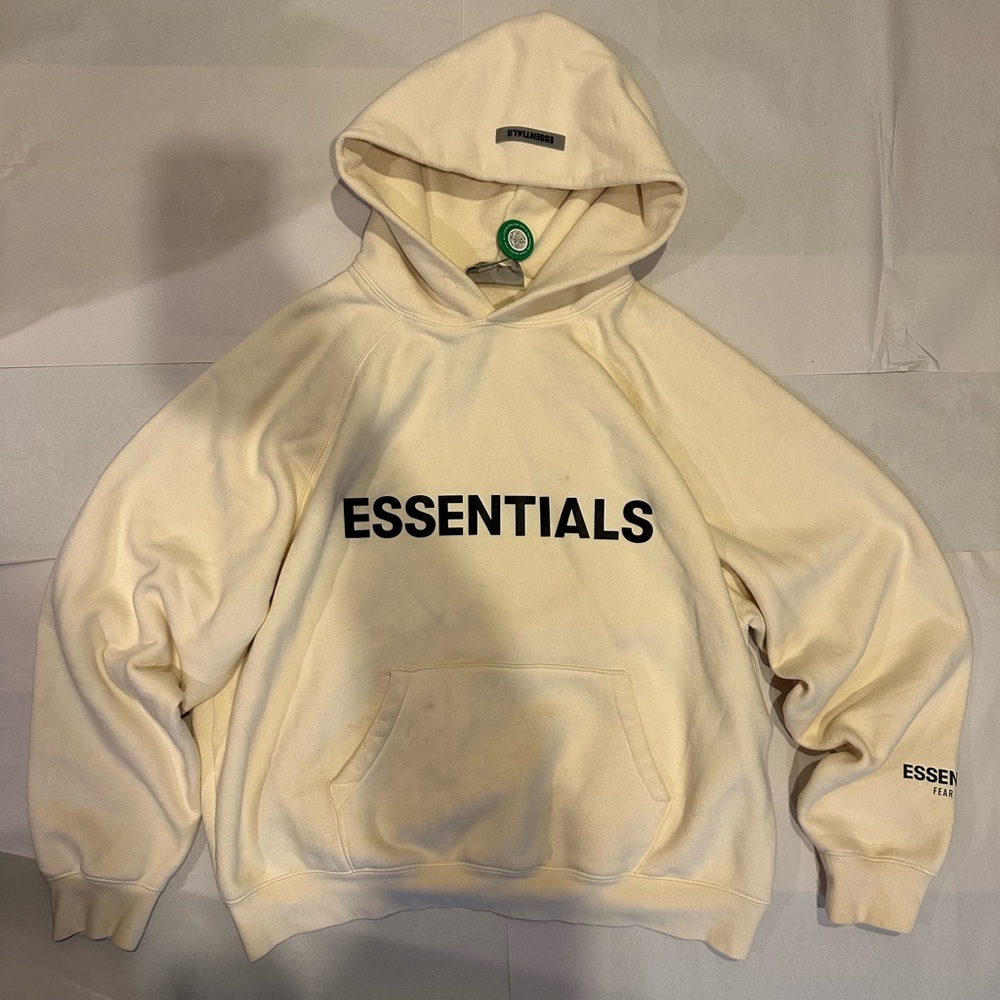 Buttercream Fear Of God Essentials Hoodie Medium